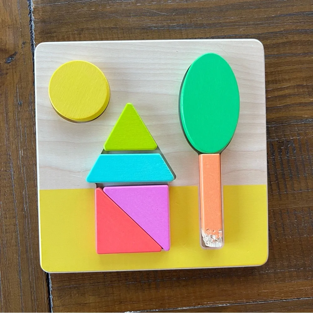 Lovevery Montessori Colorful Wooden double sided sunny day Puzzle